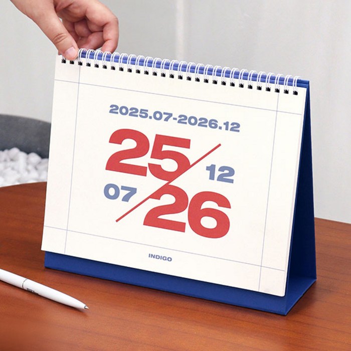 인디고 2526 기본 18개월 탁상 달력 25년 7월26년 12월 스케줄러, 업무일정관리, 데일리 데스크 캘린더 인디고 2526 기본 18개월 탁상 달력 25년 7월26년 12월 스케줄러, 업무일정관리, 데일리 데스크 캘린더