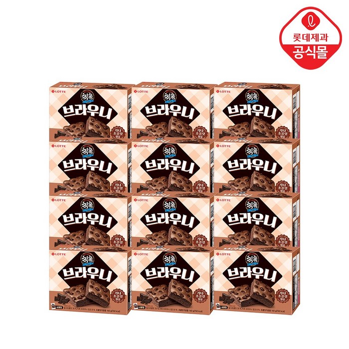 롯데제과 칙촉 브라우니, 160g, 12개 대표 이미지 - 롯데제과 추천
