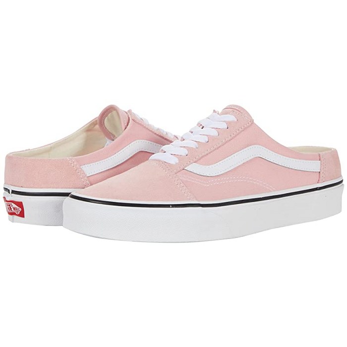 [미국] 521730 반스 스니커즈 슬립온 남여공용 Vans Old Skool Mule - Powder Pink/True White 대표 이미지 - 반스 뮬 추천