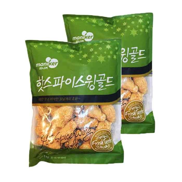 마니커에프앤지 핫스파이스윙 골드 1kg, 2개 대표 이미지 - 윙봉 추천