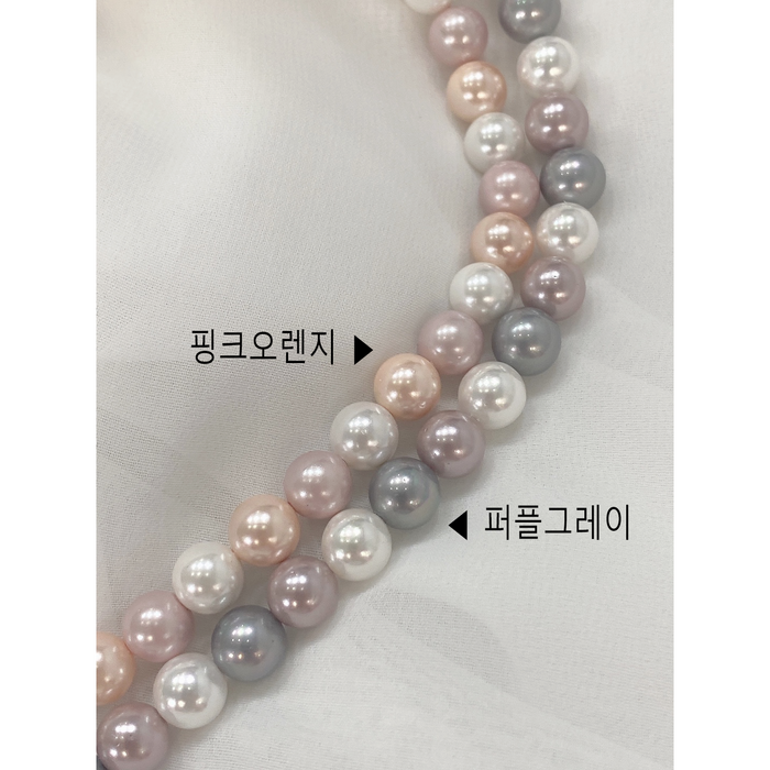 진주목걸이 컬러 핵진주 목걸이 핵진주 왕진주 칼라 목걸이 엄마선물 생신선물 대표 이미지 - 왕진주 목걸이 추천