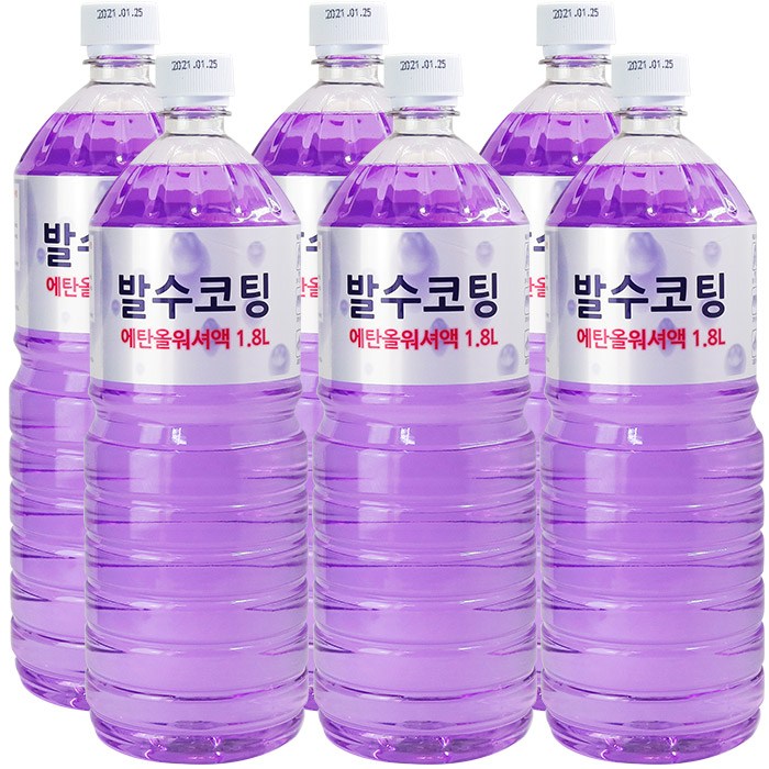 퍼펙트디테일링 발수코팅 에탄올 워셔액, 1.8L, 6개 대표 이미지 - 에탄올 워셔액 추천