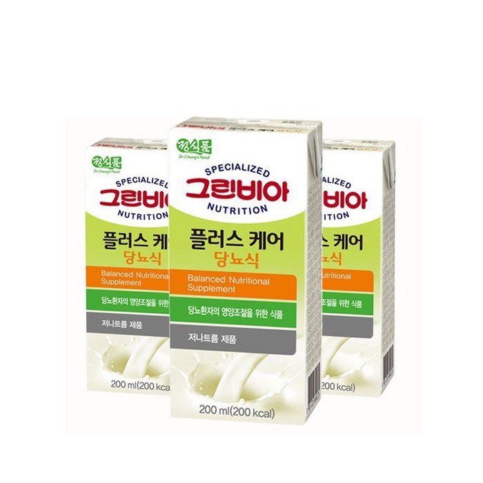 그린비아 플러스케어 당뇨식 200ml 96팩, 1개(96팩) 대표 이미지 - 당뇨식 추천