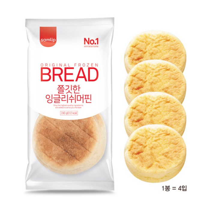 삼립 쫄깃한 잉글리쉬 머핀, 2봉 대표 이미지 - 머핀 추천