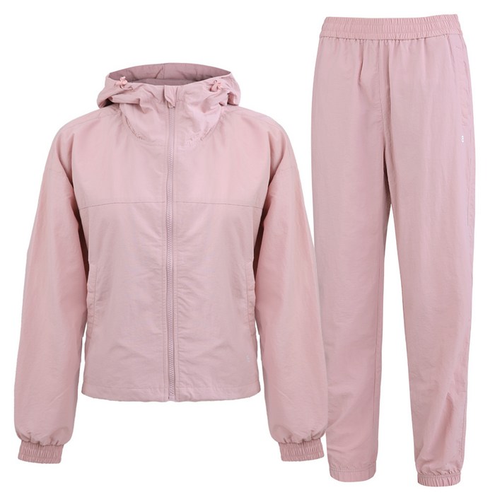 투엘라 여성 우븐 트레이닝 세트프리미엄 나일론 100 후드 집업 조거 팬츠 트레이닝복 상하의 셋업