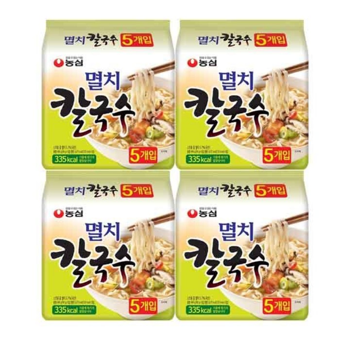 농심 멸치 칼국수, 98g, 20개 대표 이미지 - 칼국수 추천