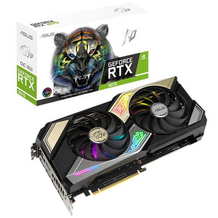 에이수스 지포스 RTX 그래픽카드, KO-RTX3070-O8G-GAMING-K 대표 이미지 - RTX 30 시리즈 제품 추천