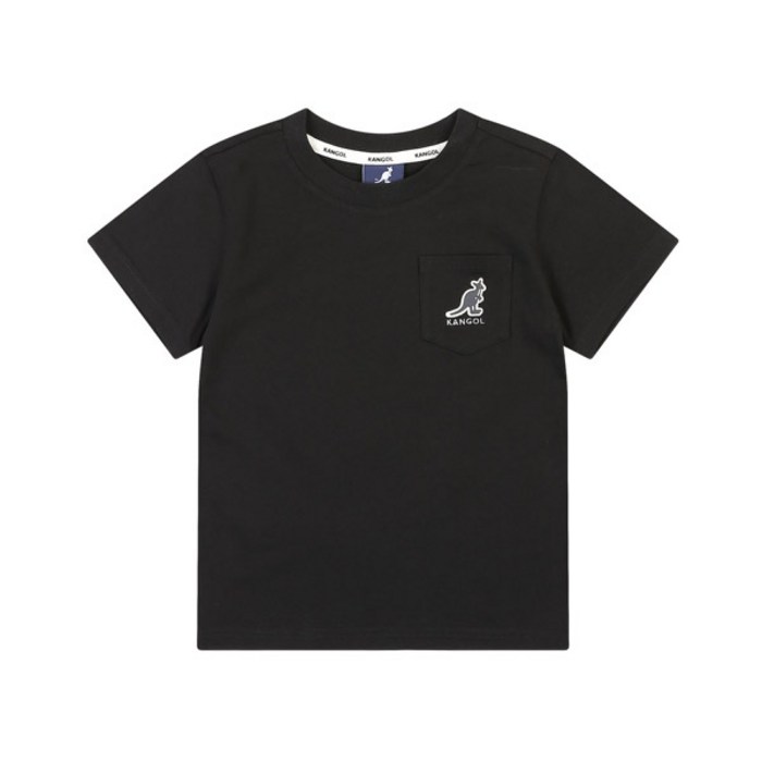 [캉골키즈]AQBCRT04160BK 포켓 로고 숏 슬리브 티셔츠 QB 0416 블랙