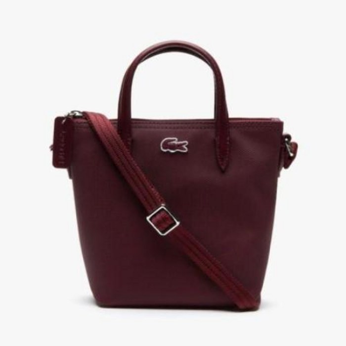 라코스테 [LACOSTE] Women's L.12.12 Concept Petit Piqué Zip Tote NF2609PO TAWNY PORT • C52 대표 이미지 - 라코스테 토트백 추천