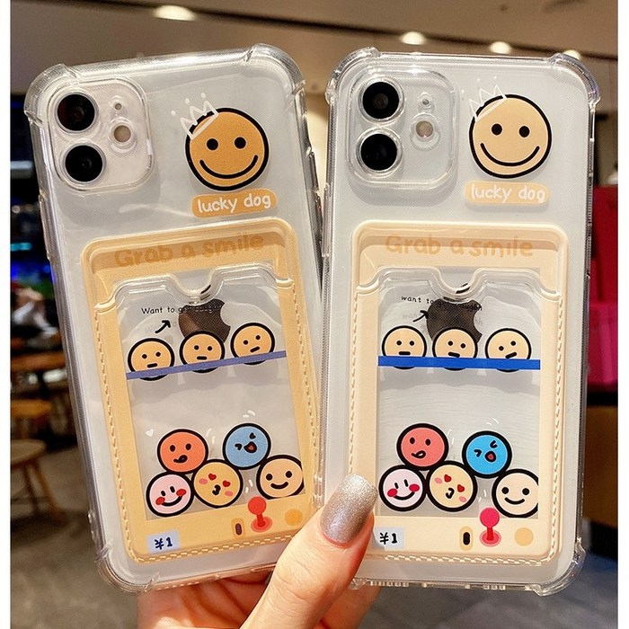 아이폰13 미니 프로 맥스 투명 케이스 카드수납 캐릭터 디자인 포켓 폰케이스 iphone13 mini pro max case 대표 이미지 - 아이폰13 카드수납 투명 케이스 추천