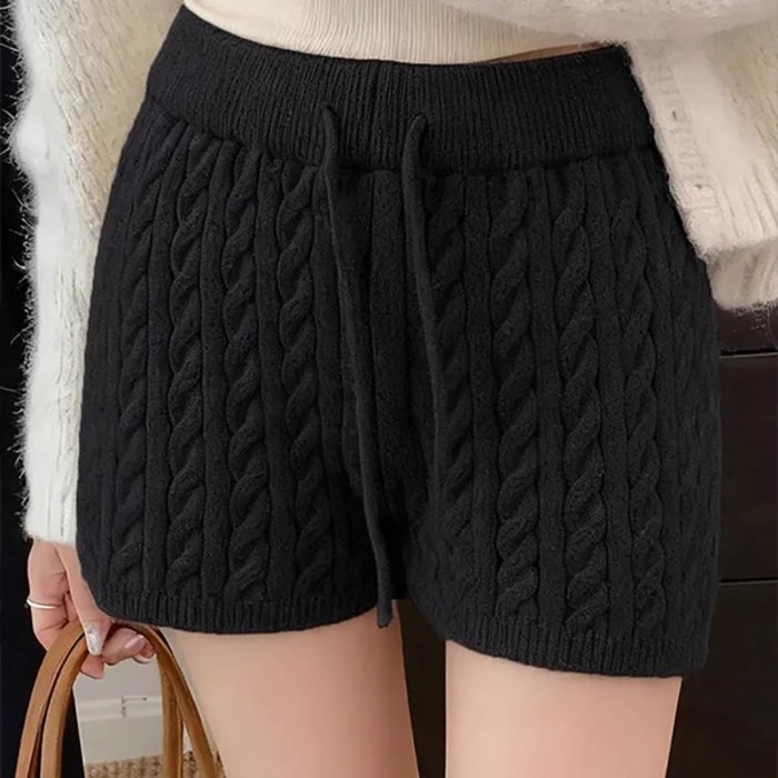 나인클로젯 꽈베기 니트 밴딩 여성 핫 팬츠 4455추천 봄 가을 겨울 미니 반바지