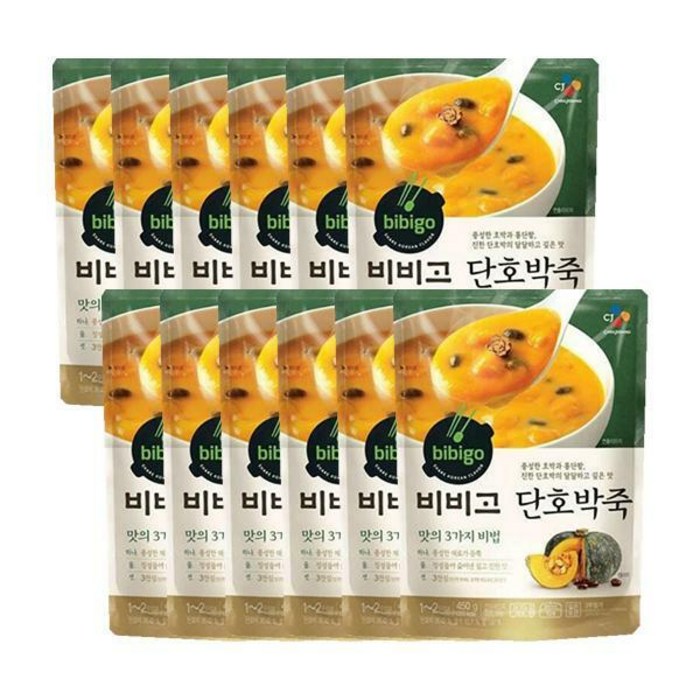 비비고 단호박죽 450g, 12개 대표 이미지 - 호박죽 맛있는 거 추천