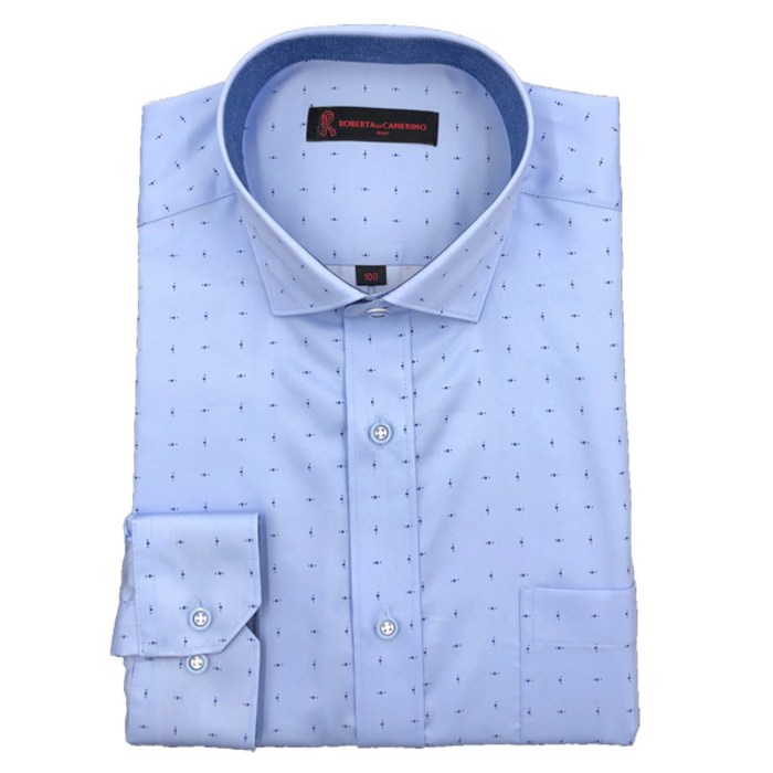 로베르따 남성용 CP 프린트 일반핏 블루 긴소매 셔츠 RJ3-601-2 대표 이미지 - 남자 드레스셔츠 추천