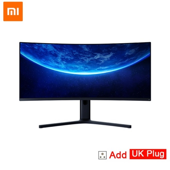 xiaomi 모니터 34 곡면 게임 모니터 wqhd 곡면 화면 광시야각 모니터 144hz 고주사율 모니터, 협력사, 영국 플러그 추가 대표 이미지 - 고주사율 모니터 추천