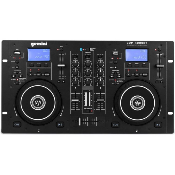 DJ Controller GEMINI 2CHANNEL CD/믹서 콤보 BT 입력 : 악기, 단일옵션 대표 이미지 - 디제이 컨트롤러 추천