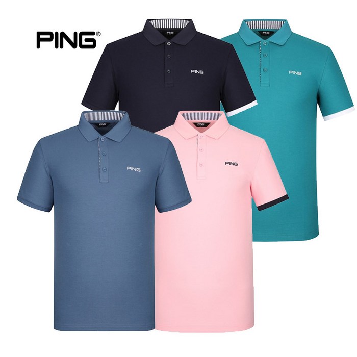 핑 PING 남성 베이직 카라 반팔 티셔츠 112A2TO901 대표 이미지 - 골프 반팔 추천