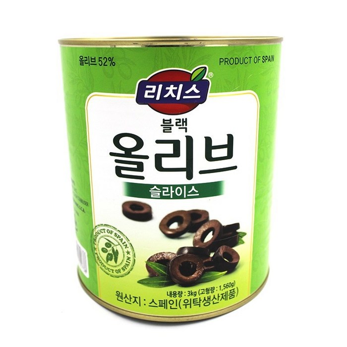 동서 리치스 블랙 올리브 슬라이스 3 KG, 3000g, 3개 대표 이미지 - 올리브 추천