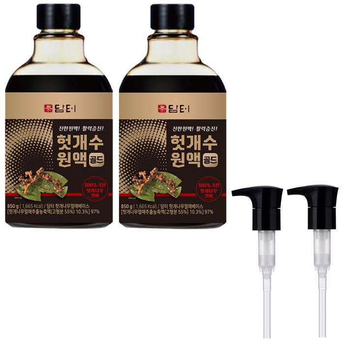 담터 헛개수 원액 850g 1+1 헛개수 850g+펌프2개 증정 대표 이미지 - 건강즙 진액 추천