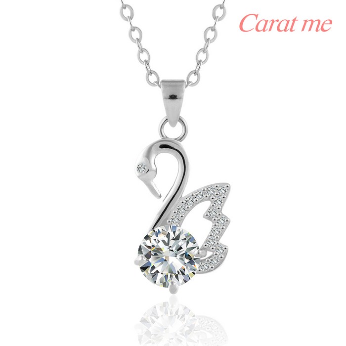 [GRA/엑설런트] 14k.p 캐럿미 파인주얼리 모이사나이트 랩 다이아 행운 백조 목걸이 대표 이미지 - 캐럿 목걸이 추천