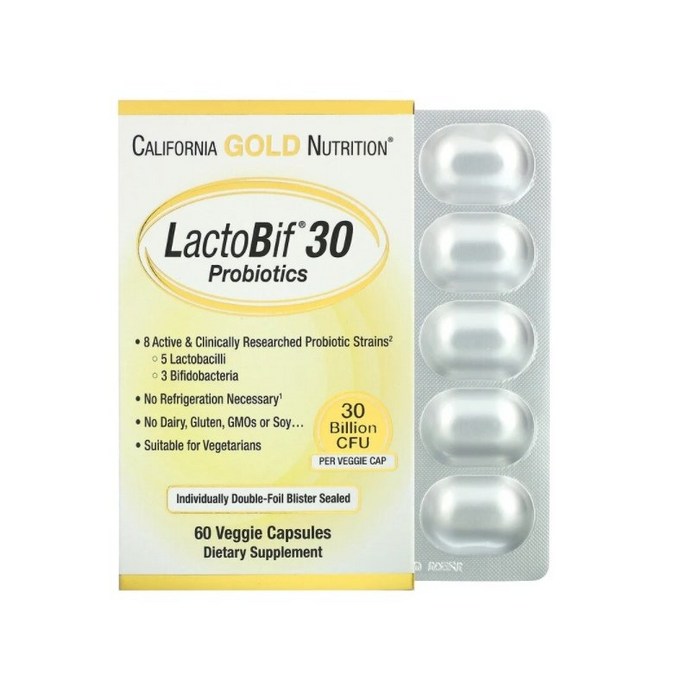 (해외) California Gold Nutrition 캘리포니아 골드 락토비프 300억 유산균 60정 대표 이미지 - 일본 낫또 추천