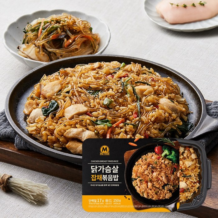 미트리 닭가슴살 볶음밥 도시락 잡채 250g, 14팩 대표 이미지 - 잡채 추천