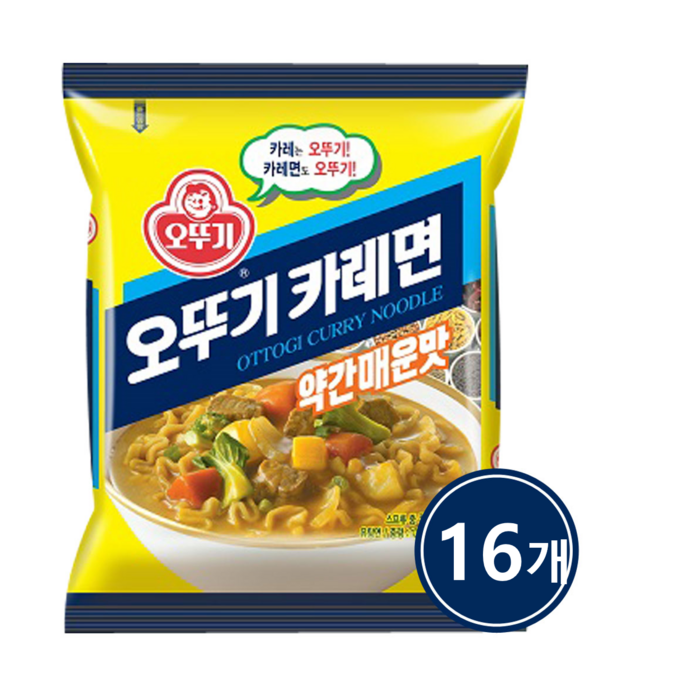 오뚜기 카레면 130g, 16개입 대표 이미지 - 카레라면 추천