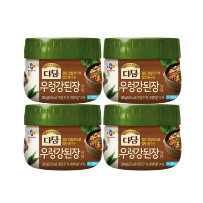 cj제일제당(주) 다담 우렁강된장양념, 500g, 4개 대표 이미지 - 고기집 된장찌개 추천