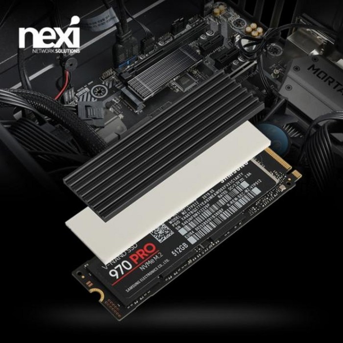 넥시 NVMe M.2 SSD 써멀패드 방열판 3mm NX1057 대표 이미지 - M.2 방열판 추천