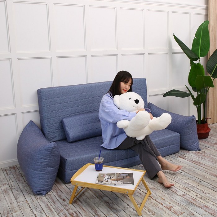 3단 접이식 3D 메모리폼 바닥 침대 토퍼 매트리스 12센치, 트랜스블루 싱글(S) 대표 이미지 - 라텍스 매트리스 추천