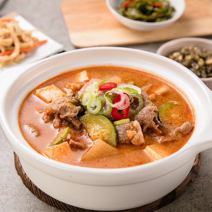 핑크테이블 차돌된장찌개 500g, 차돌된장찌개(500g) 1팩 대표 이미지 - 핑크테이블 안주 추천