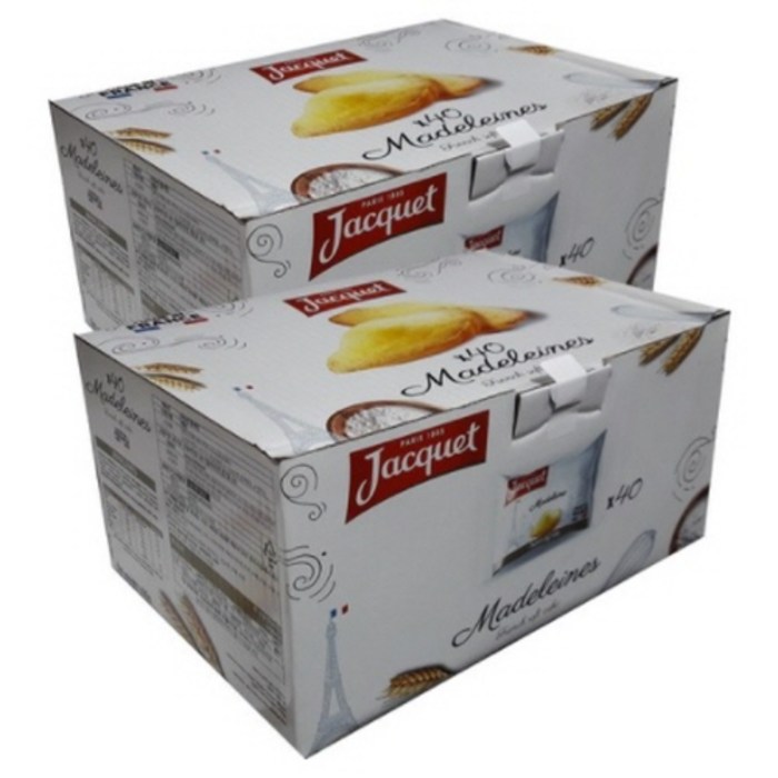 Jacquet 자케 마들렌 플레인800g(20g X 40개입) X 2팩 대표 이미지 - 마들렌 추천