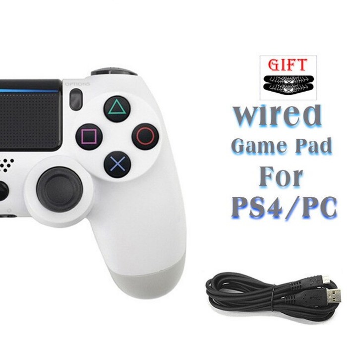 블루투스 진동 모바일 게임 보드 플레이 스테이션 4 컨트롤 PS4 컨트롤러 게임 패드 안드로이드 조이스틱 P, 한개옵션1, 14 Wired White