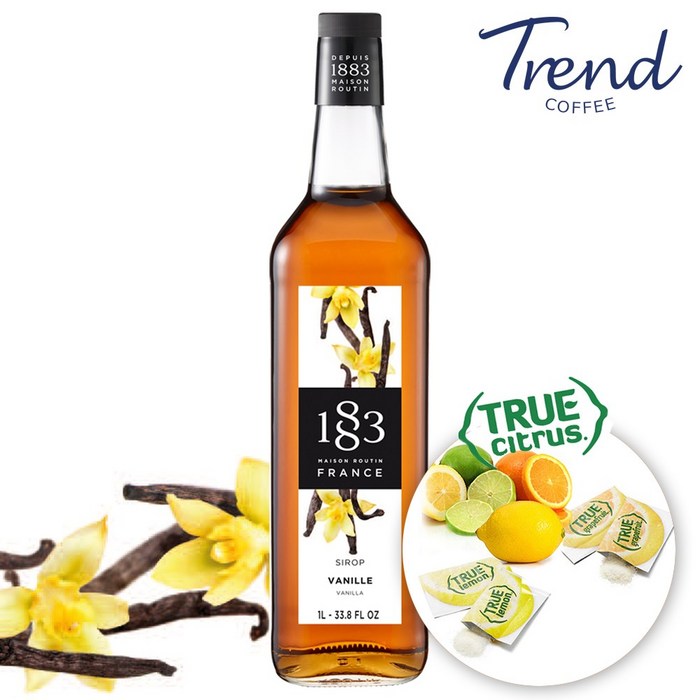 트렌드커피 1883 바닐라 시럽 1L+(트루시트러스 사은품), 1개, 1L 대표 이미지 - 바닐라라떼 추천