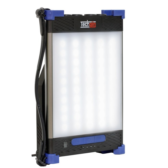 테크진 충전식 LED 캠핑 랜턴 3천루멘스 30000mAh 배터리 리모컨 방식 작업등 초강력 자석 손잡이 걸이식 각도 조절 조명 라이트, 1개, dark blue