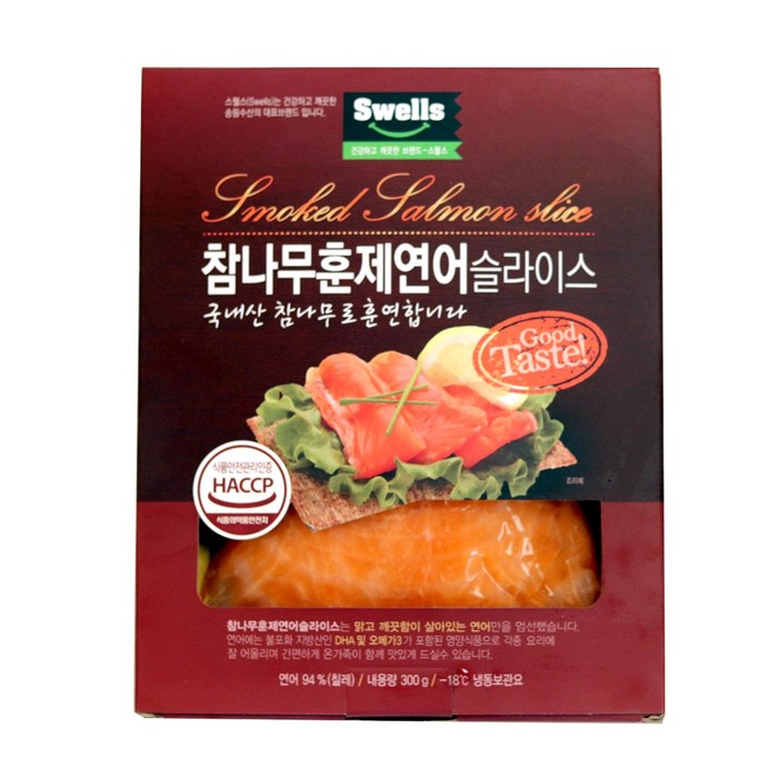 프리미엄 참나무 훈제연어 슬라이스 300g, 기본무료배송 대표 이미지 - 제일 맛있는 훈제연어 추천