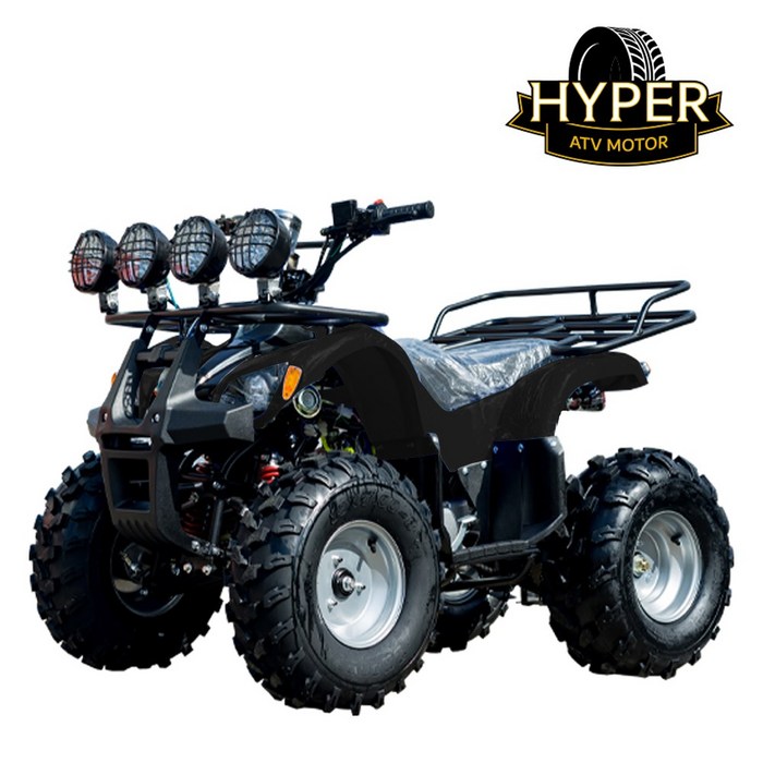하이퍼 125cc ATV 사륜바이크 사발이(농업용 호도용 레저용) 사류바이크, 블랙
