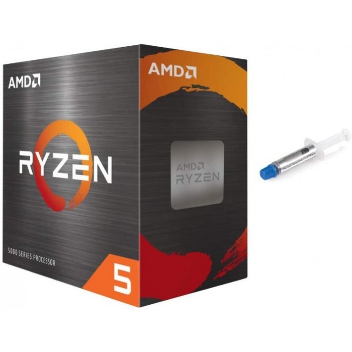 AMD-Ryzen 5 5600X 4세대 6코어 데스크탑 프로세서(래디스 스텔스 쿨러 포함) 12번째 스레드 잠금 해제 3.7GHz 최대 4.6GHz, 단일옵션