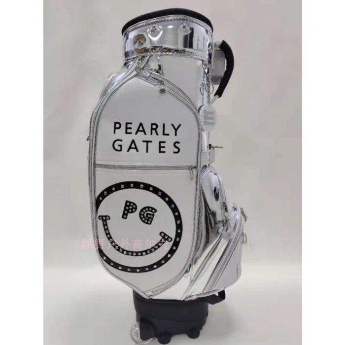 PEARLY GATES 2021년 골프백 프리미엄 캐디백, 실버 대표 이미지 - 골프 보스턴백 추천