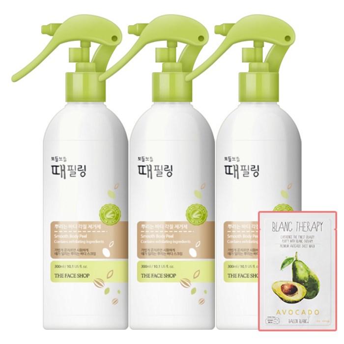 더페이스샵 보들보들 때필링, 3개+코코사은품, 300ml 대표 이미지 - 바디스크럽 추천