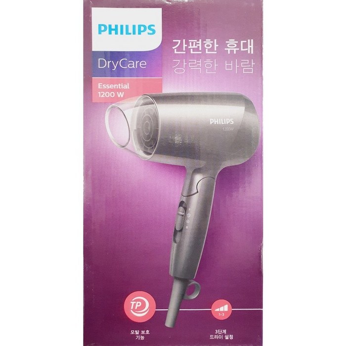 PHILIPS 필립스 에센셜케어 헤어 드라이기 BHC010_19, BHC010/19 대표 이미지 - 필립스 헤어드라이기 추천