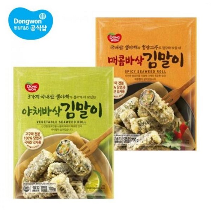 동원 바삭 김말이야채 or 매콤 700g, 02.매콤김말이 700g, 상세설명 참조 대표 이미지 - 김말이 추천