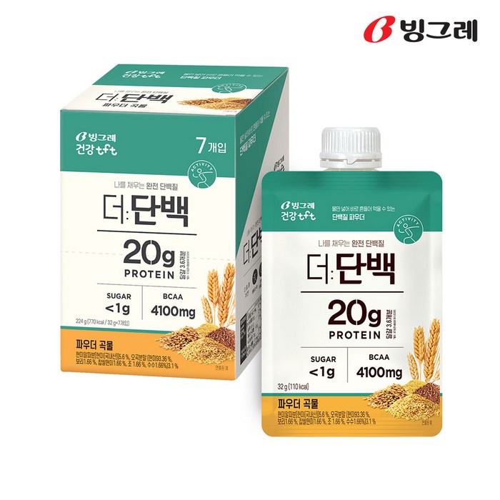 빙그레 더단백 파우더 곡물, 32g, 35개 대표 이미지 - 더단백 추천