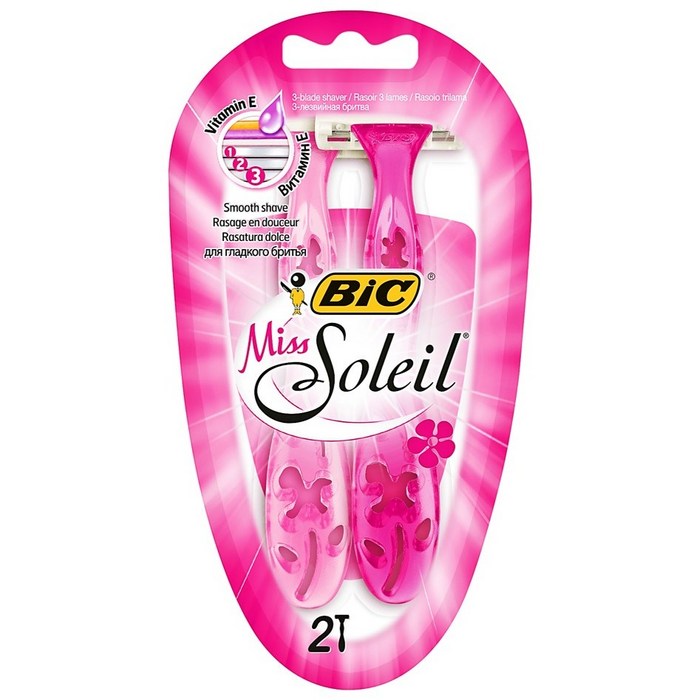 BIC 빅면도기 여성용면도기 3중날 빅솔레일 미스솔레일 2입 대표 이미지 - 여자 면도기 추천