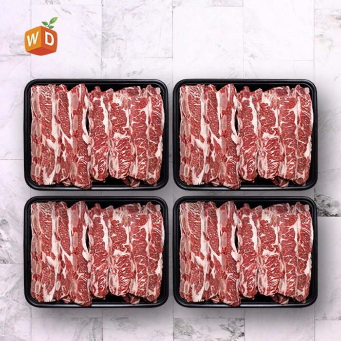 [웰던푸드] 호주산 LA갈비 선물세트 4kg(1kg x 4팩) 대표 이미지 - LA 갈비 추천