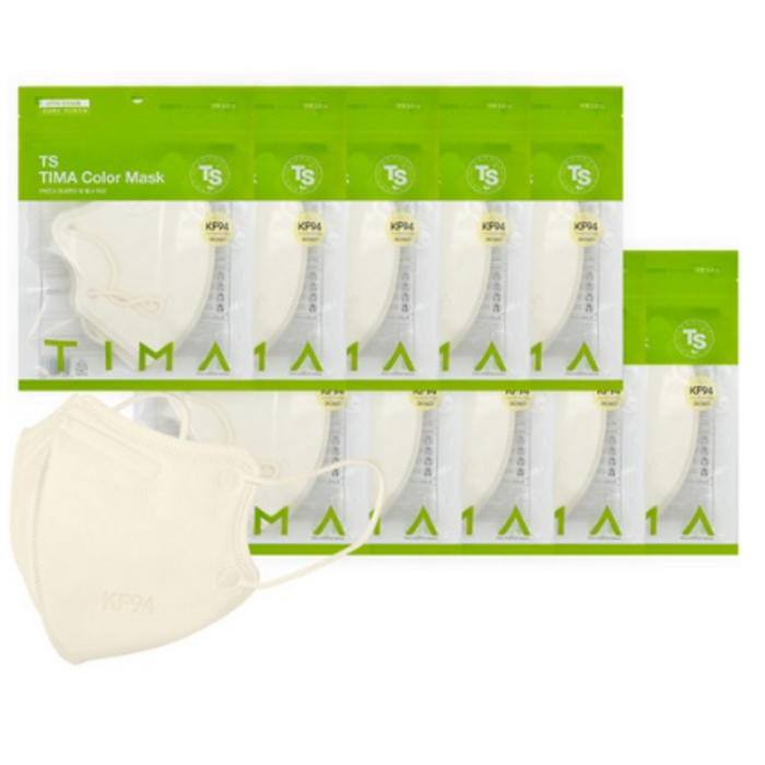 TS 뉴티마 새부리형 컬러마스크 대형 KF94, 10개, 5개입, 아이보리 대표 이미지 - TS 샴푸 추천