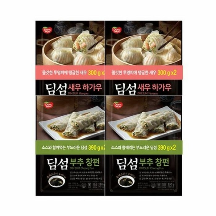 [동원] 딤섬 새우하가우 300g x2봉+부추창펀 390g x2봉, 기본상품 대표 이미지 - 하가우 추천