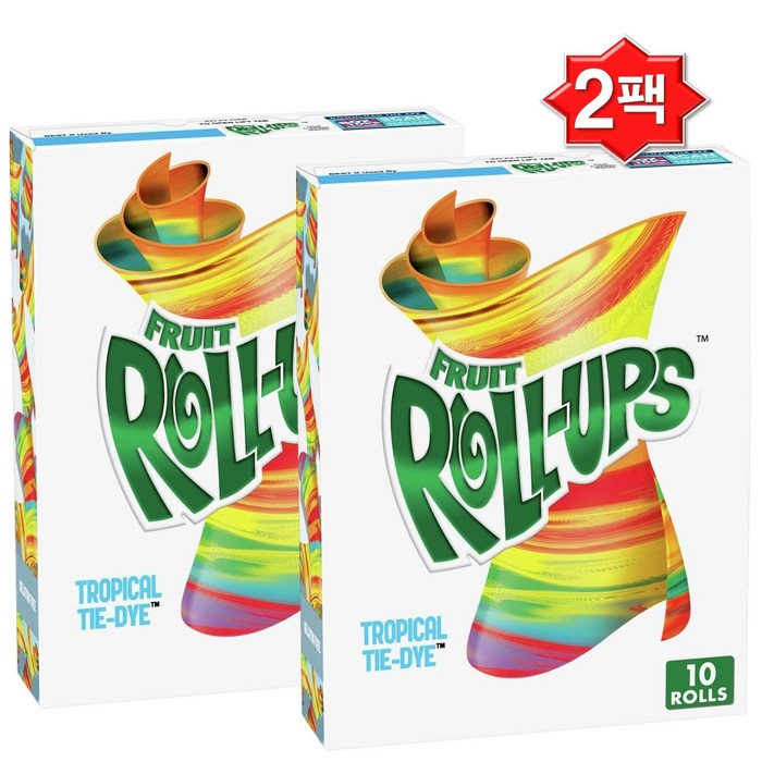 프룻 롤업스 롤업 Fruit Roll ups 프룻롤업 젤리 10개입 2팩 미국정품, 2개, 140g 대표 이미지 - 업스 추천