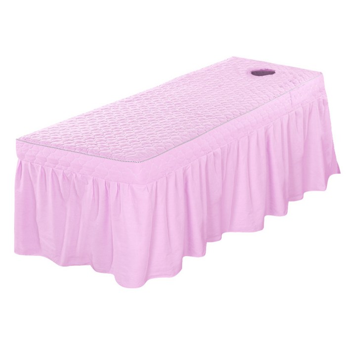 화장용 리넨 안마 테이블 치마 아름다움 침대 장 덮개 적합 75x31inch 침대, 라이트 핑크, 설명 대표 이미지 - 마사지 침대 추천