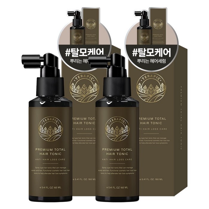 테라픽 프리미엄 토탈 헤어토닉, 2개, 160ml 대표 이미지 - 원형탈모 추천