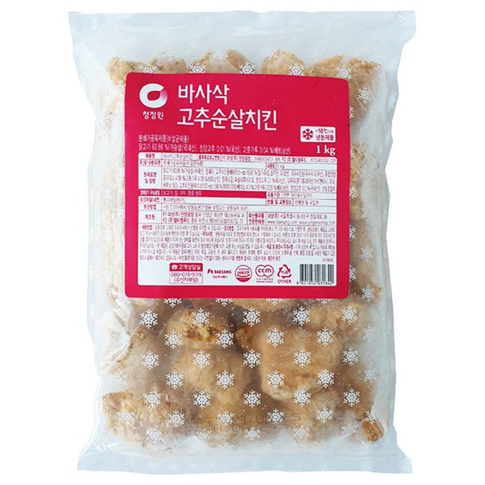 청정원 바사삭고추순살치킨 1kg 1봉지 대표 이미지 - 고추바사삭 추천